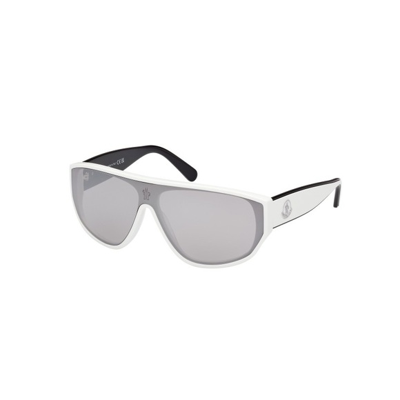 New Men's "MONCLER" White Mirror Shield Sunglasses - Picture 1 of 13